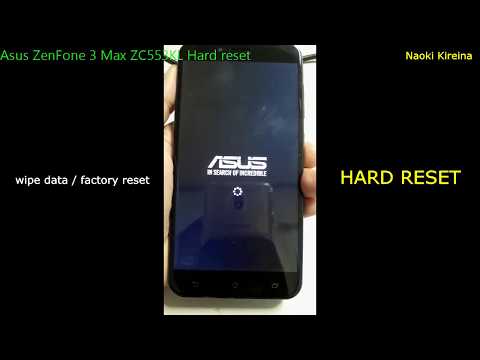 Asus ZenFone 3 Max ZC553KL Hard reset