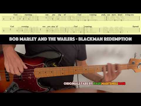 Blackman Redemption - Bob Marley - Bass Tabs and Tutorial