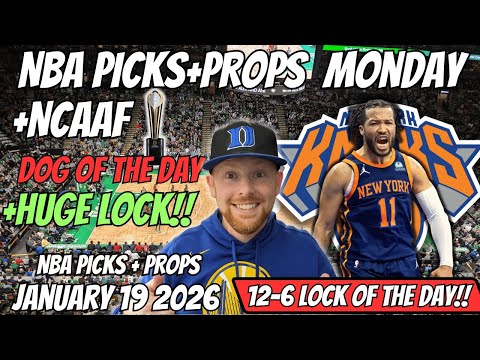 NBA Picks Today Monday 1/19/2026 | Free NBA Best Bets and NBA Props Today