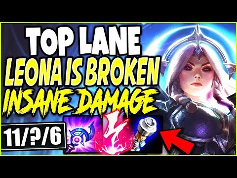 TOP LANE LEONA IS BROKEN! DESTROY THEM ALL WITH INSANE DAMAGE 🔥 TOP Leona Season 9 League Of Legends