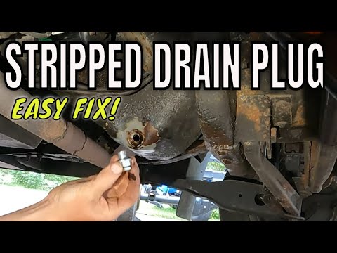 How to fix a stripped oil pan drain.  Piggyback Drain Plug