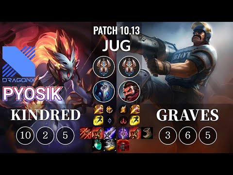 DRX Pyosik Kindred vs Graves Jungle - KR Patch 10.13
