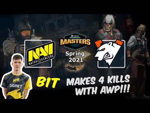 B1T makes 4 kills with AWP, Natus Vincere vs Virtus.pro, DreamHack Masters Spring 2021