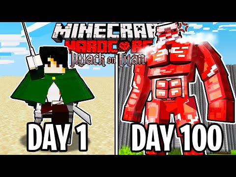 Dr Duke - I Survived 100 Days as the COLOSSAL TITAN in Minecraft...