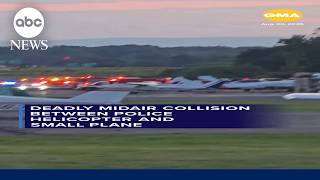 Deadly midair collision between police helicopter and small plane