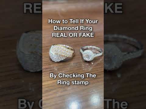 How to Tell REAL or FAKE Diamond Ring (By Ring Stamp) #shorts