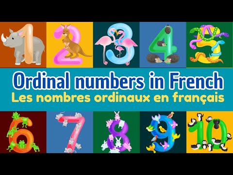 Ordinal numbers | French Ordinal Numbers for Kids | 1ᵉʳ to 100ᵉ | Fun LKG & Primary Lesson