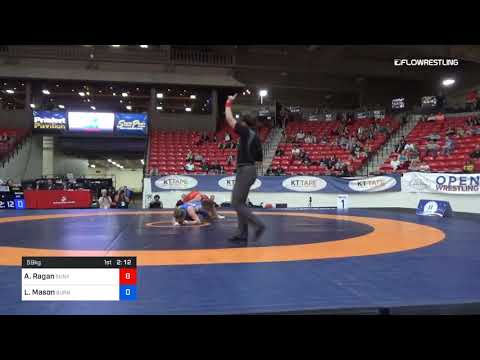 59 Kg Semis Alli Ragan Sunkist Kids Wrestling Club Vs Lauren Mason Burnaby Mountain Wrestling Club