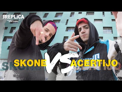 Skone reta a Acertijo a romper la base "rapeando sin ganas" | Réplica Internacional 2