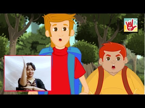 Short Stories In Sign Language | The Bear and The Two Friends | Sign Language Animated Moral Story