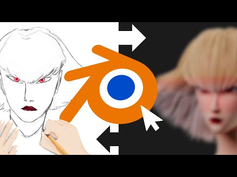 I Turned a 2D CHARACTER into 3D in BLENDER! (From Scratch Timelapse)