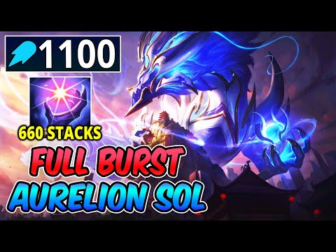 1100 AP AURELION SOL MID | Build & Runes | LEGENDARY PORCELAIN PROTECTOR AURELION SOL (660 STACKS)