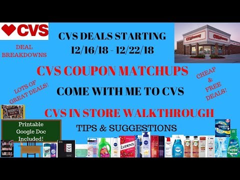 CVS Coupon Deals Starting 12/16/18|Coupon Matchups Deal Breakdowns|Lots of FREE & Super Cheap Items!