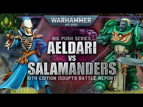 Salamanders vs Aeldari BIG PUSH Battle Report Warhammer 40K 10th Edition 1500pts EP23 BREAK THEM!