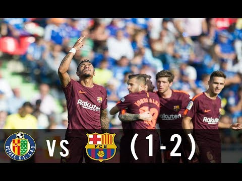 Getafe vs Barcelona (1-2) All Goals | La Liga 2017/2018|