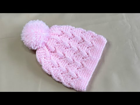 Hand Knitted hat (Topi) cap for new born baby (0-3) months old