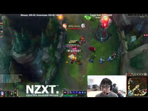 Doublelift as Jinx / Janna vs Sivir / Alistar Bot : S5 Challenger Ranked Gameplay