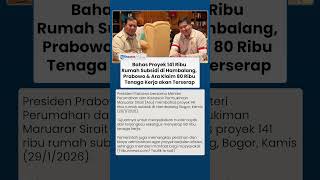 Proyek 141 Ribu Rumah Subsidi di Hambalang Dibahas Prabowo & Ara, Target Serap 80 Ribu Tenaga Kerja