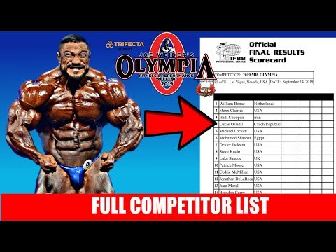 2019 Olympia FINAL Competitor List