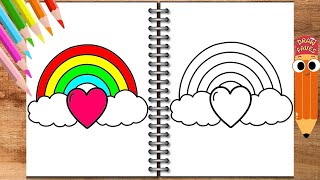 Rainbow Drawing | How to Draw a Beautiful Rainbow | Tutorial Step By Step ( rainbow )