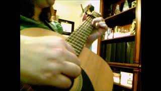 My little sister practicing guitar!!