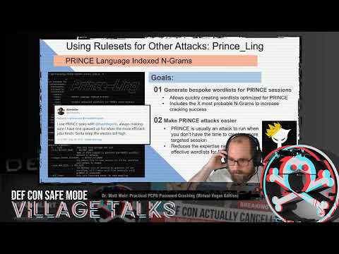 DEF CON Safe Mode: Password Village - Dr. Matt_Weir - Practical PCFG Password Cracking