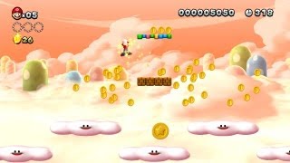 New Super Mario Bros. U -- Second Star Coin in Bouncy Cloud Boomerangs