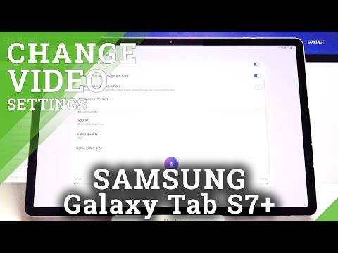 How to Change Selfie Video Size in Screen Recorder in SAMSUNG Galaxy Tab S7+ - Recorder Settings