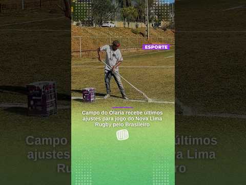 Campo do Olaria recebe últimos ajustes para jogo do Nova Lima Rugby pelo Brasileiro