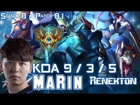 MaRin RENEKTON vs VLADIMIR Top - Patch 8.1 KR Ranked