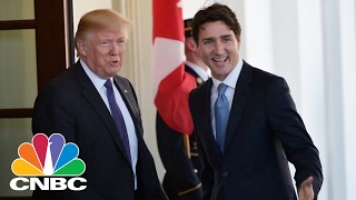 President Donald Trump Meets With Canadian PM Justin Trudeau | CNBC