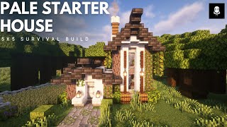 Download lagu Easy Minecraft Starter House | Cozy 5x5 Pale Oak Survival Base mp3