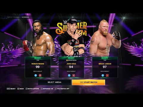 WWE 2K23 My First Ever Gameplay - Roman Reigns John Cena Brock Lesnar