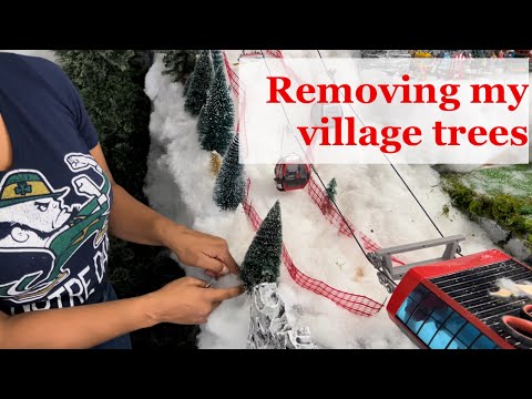 Taking down and storing my Christmas Village Trees