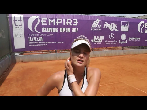 EMPIRE Slovak Open 2017: Q Final, interview, Monika KILNAROVA (CZE) - Laura SVATIKOVA (SVK) 6-2 7-6