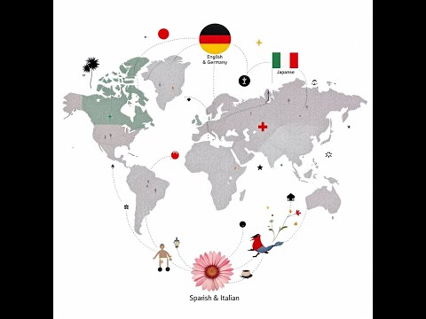 Language Connections: English & German, Japanese & Korean, Spanish & Italian!