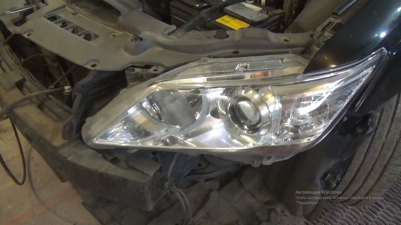 Как снять фару Тойота Камри 50 - подробная инструкция