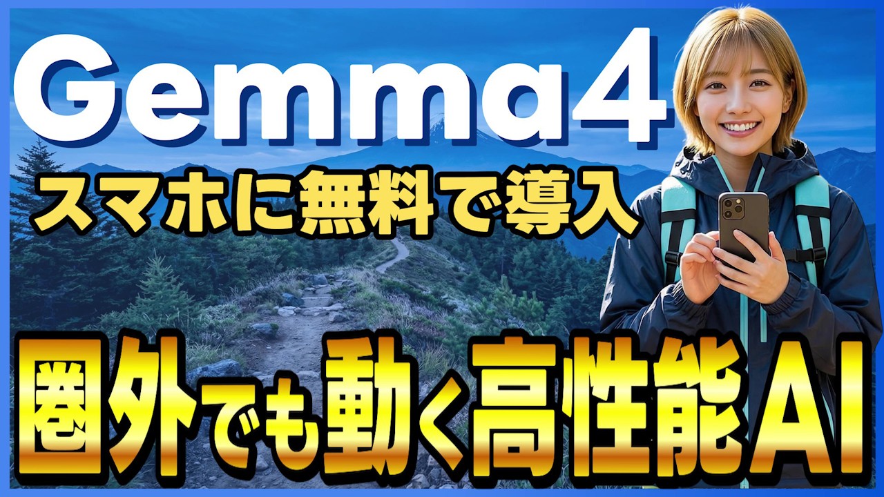 【Gemma 4完全ガイド】スマホ・パソコンにワンクリックで導入して無料で使える！ Googleの超高性能なオープンAIモデルを徹底解説！
