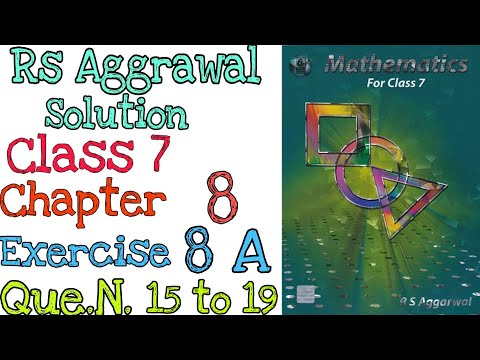Rs Aggarwal class 7 Exercise 8A Question number 15,16,17,18,19 | Ratio and Proportion | MD Sir