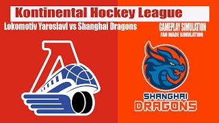 Lokomotiv Yaroslavl vs Shanghai Dragons | Kontinental Hockey League (KHL) 2026 | Gameplay Simulation