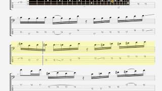 Berlin, Jeff   Solo Bach BASS GUITAR TABLATURE