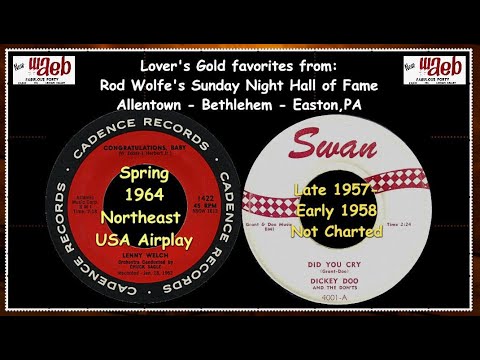 Lover's Gold Favorites Lenny Welch & Dickey Doo & Don'ts - WAEB Rod Wolfe Sunday Night Hall Of Fame