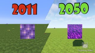 Amethyst block in 2011 vs 2050 Minecraft
