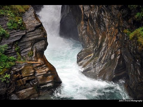 Walking to the Waterfall in Moso in Passiria, Italy