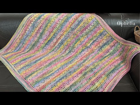 Crochet Baby Blanket // Filet Crochet Tutorial Video // The Lily Blanket
