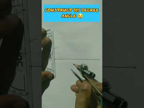 Construct 105° angle ☺ - 105 degree angle #angle #math