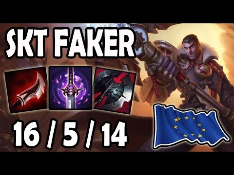 SKT Faker JAYCE vs RENEKTON [ TOP ] Lol Challenger EUW