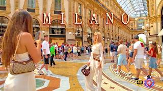 MILAN ITALY ✨ Stroll from Via Dante to Via Monte Napoleone 4K Atmosphere / luxur