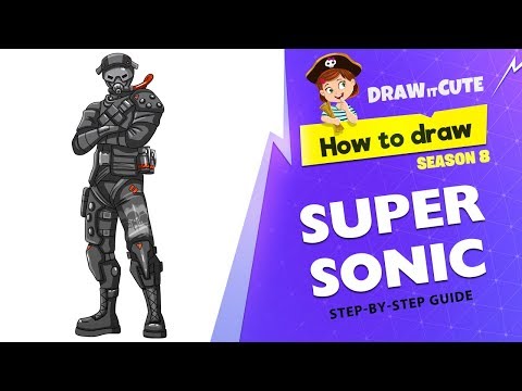 How to draw Supersonic | Fortnite season 8 step-by-step guide drawing tutorial Video