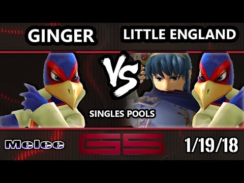 GENESIS 5 SSBM - Ginger (Falco) VS Little England (Falco, Marth) - Smash Melee Singles